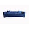 Armen Living Cambridge Contemporary Sofa in Brushed Stainless Steel and Blue Velvet LCCM3BLUE - alternate 3